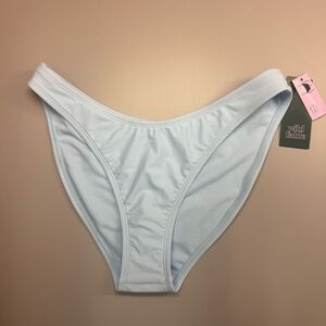 Wild Fable Women's Low-Rise High Leg Cheeky Bikini Bottom Light Blue - Size M